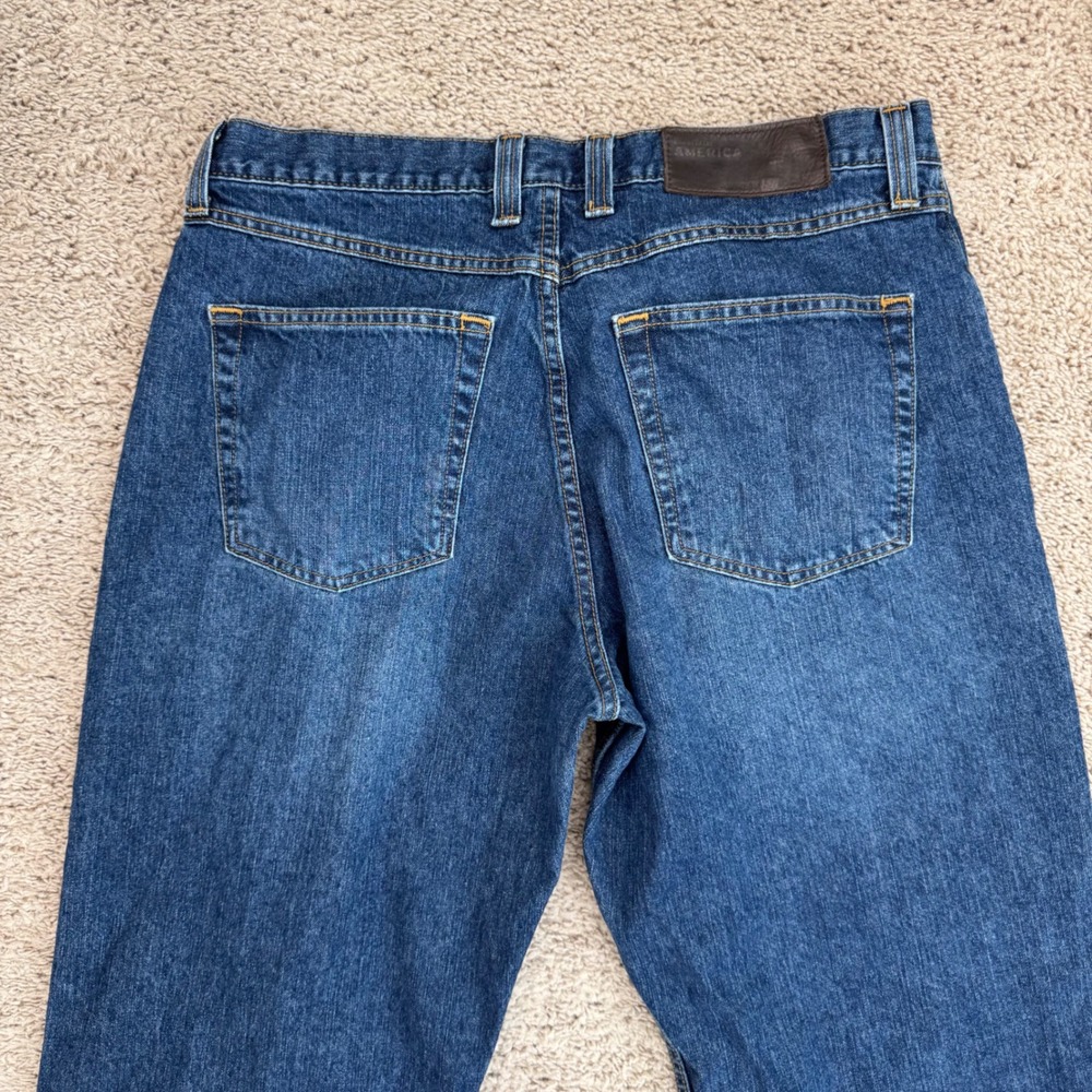 Perry Ellis America Jeans Men (36x29 Actual) Blue Denim Relaxed Fit Cotton Pant‎ - Picture 8 of 12